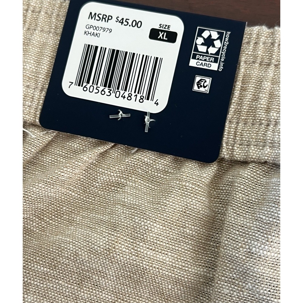 Gap Mens XL Khaki Linen Cotton Blend Pull-On Drawstring Shorts GP007979 NWT - Picture 4 of 8